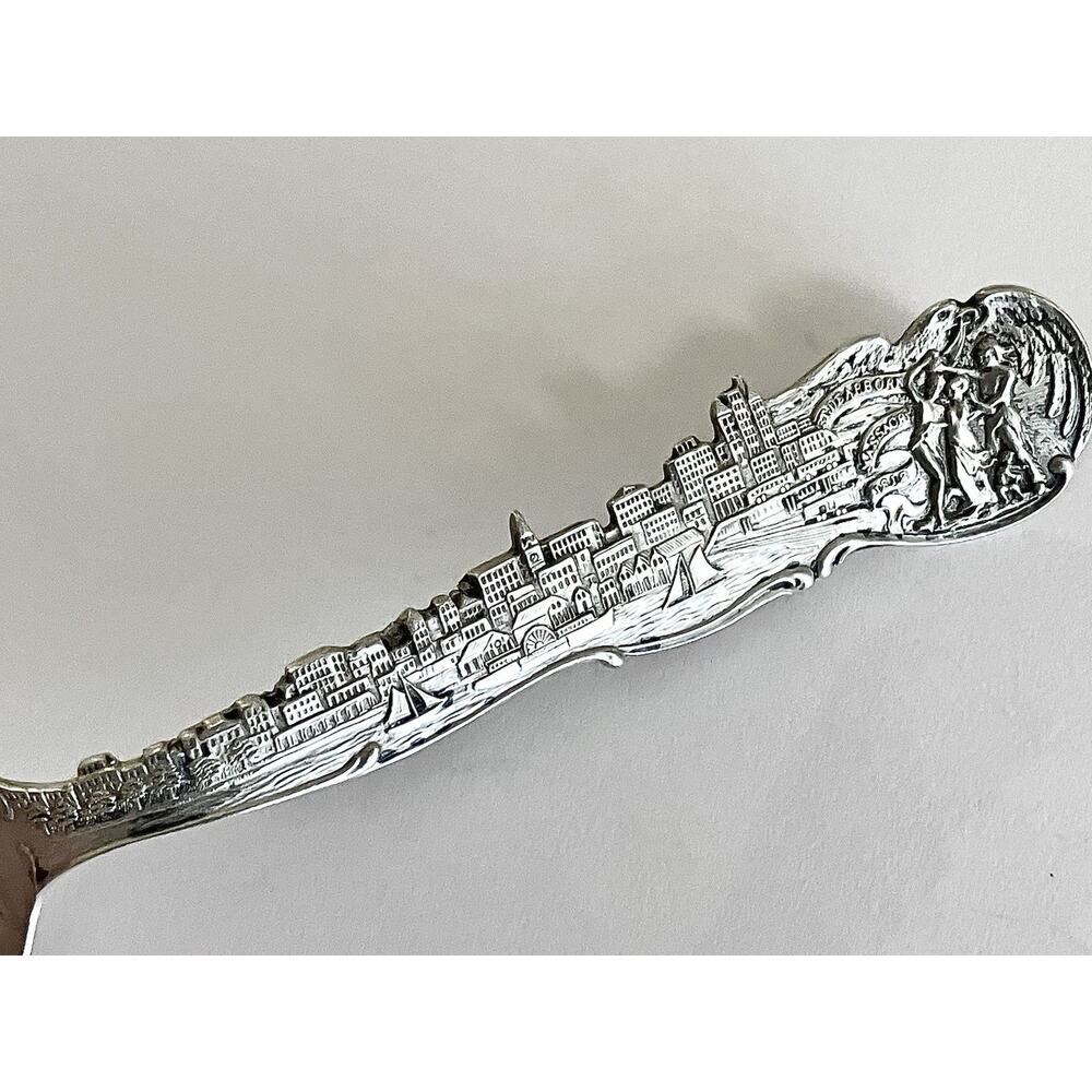 Sterling Silver Spoon Chicago River Skyline Dearborn Massacre Masonic Temple